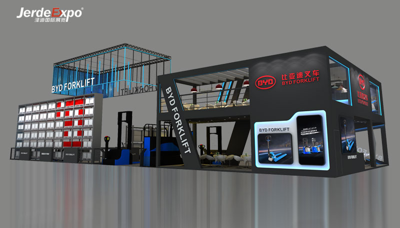 比亞迪叉車展會布置效果 比亞迪叉車展會布置效果